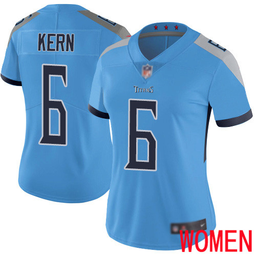 Tennessee Titans Limited Light Blue Women Brett Kern Alternate Jersey NFL Football #6 Vapor Untouchable->tennessee titans->NFL Jersey